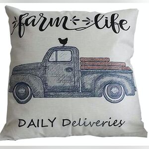 2 Farmhouse Pillows 18x18, Pillow Included